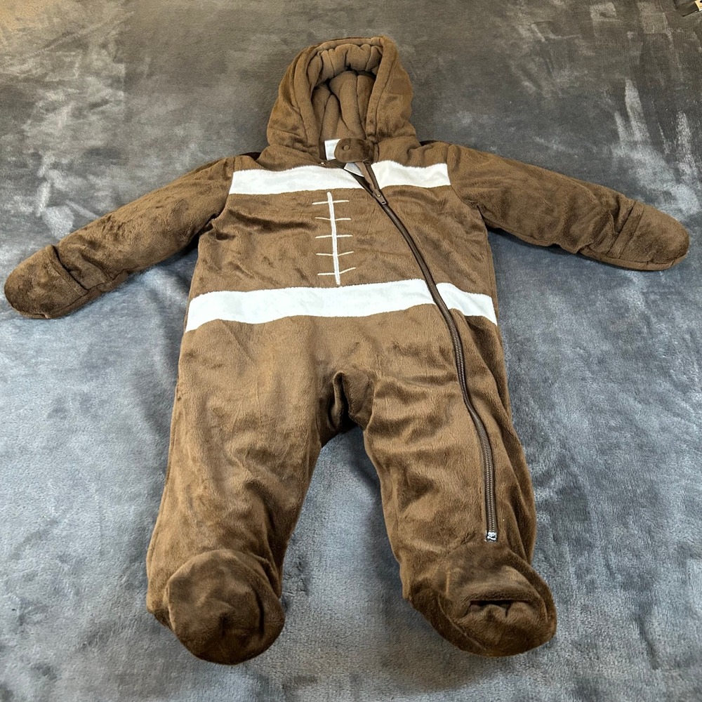 Koala Baby Brown Football Plush Costume Jumpsuit Hooded One Piece